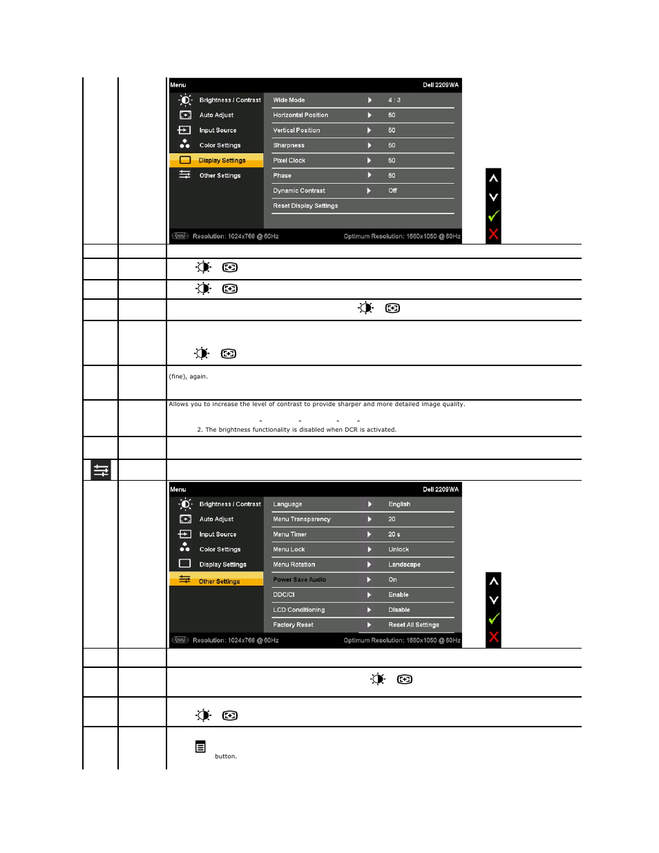 Dell 2209WA Monitor User Manual | Page 20 / 35