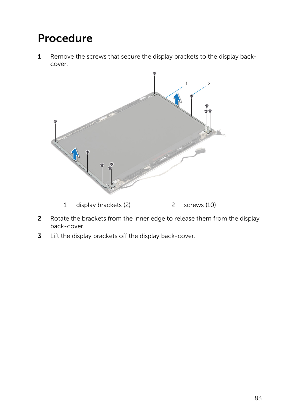 Procedure | Dell Inspiron 15 (5543, Early 2015) User Manual | Page 83 / 93