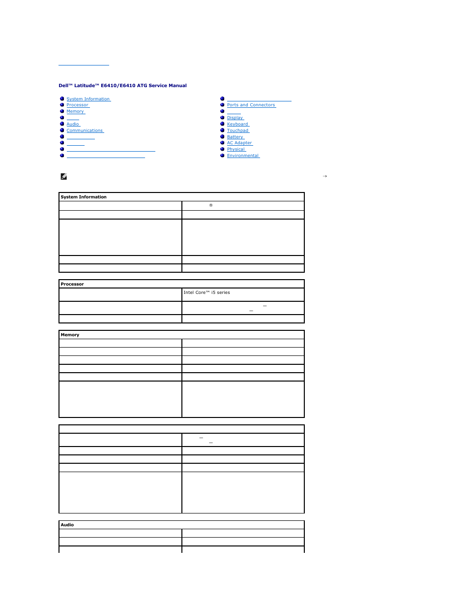 Specifications | Dell Latitude E6410 User Manual | Page 10 / 52