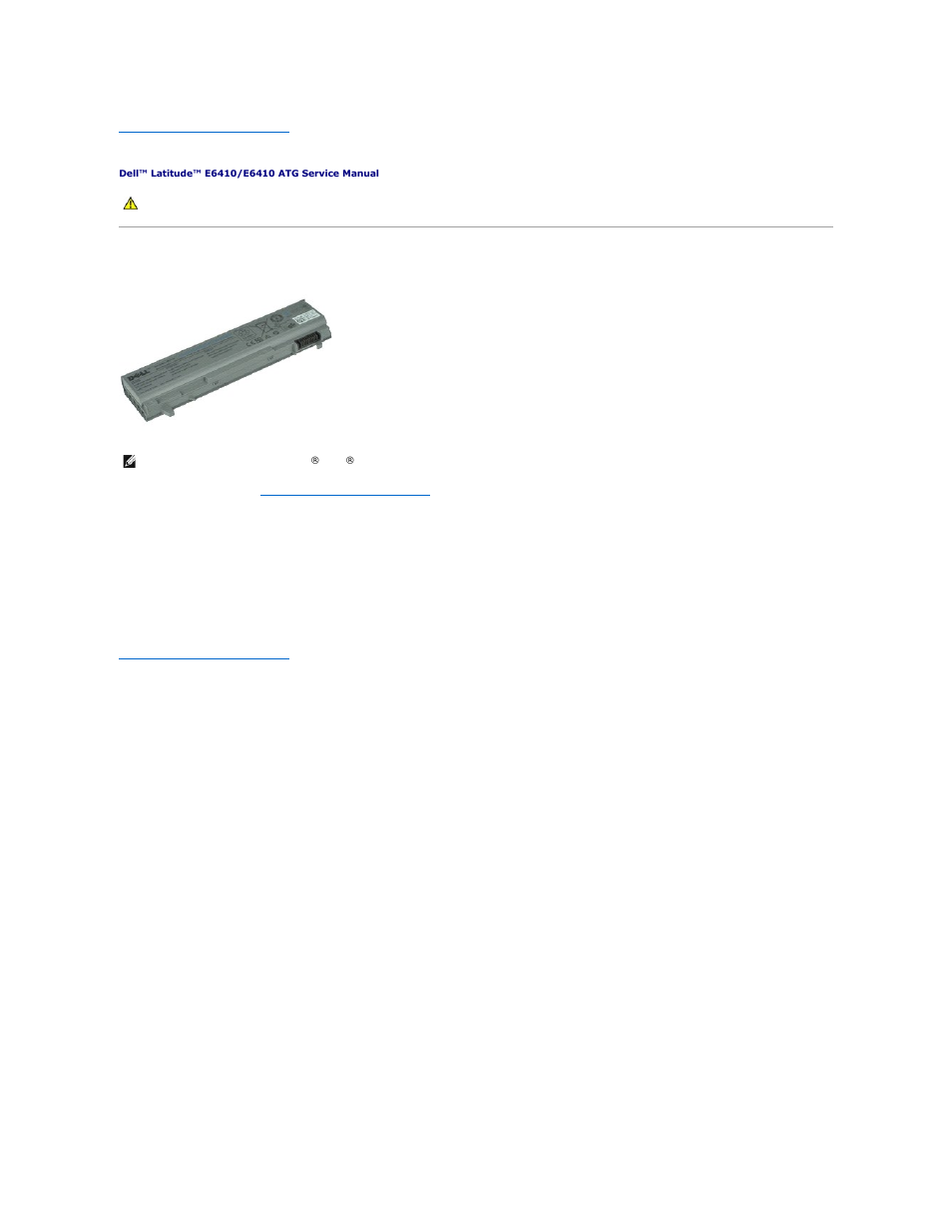 Battery, Removing the battery, Replacing the battery | Dell Latitude E6410 User Manual | Page 17 / 52