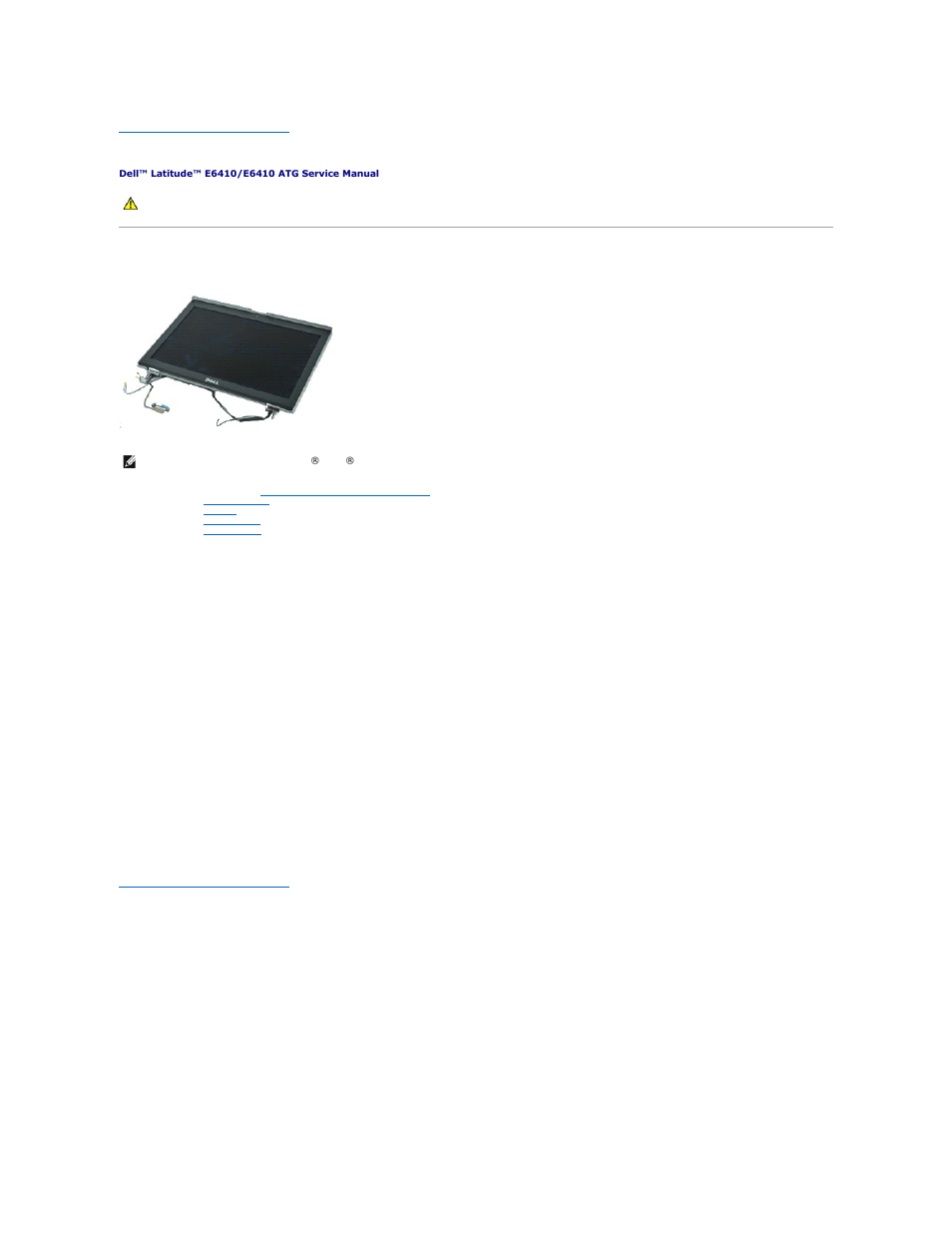 Display assembly, Removing the display assembly, Replacing the display assembly | Dell Latitude E6410 User Manual | Page 22 / 52