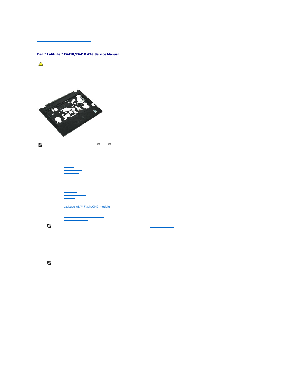 Palm rest, Removing the palm rest, Replacing the palm rest | Dell Latitude E6410 User Manual | Page 41 / 52