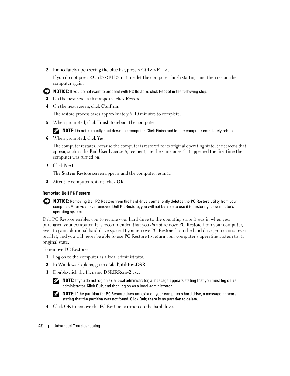 Dell Dimension 3000 User Manual | Page 42 / 110