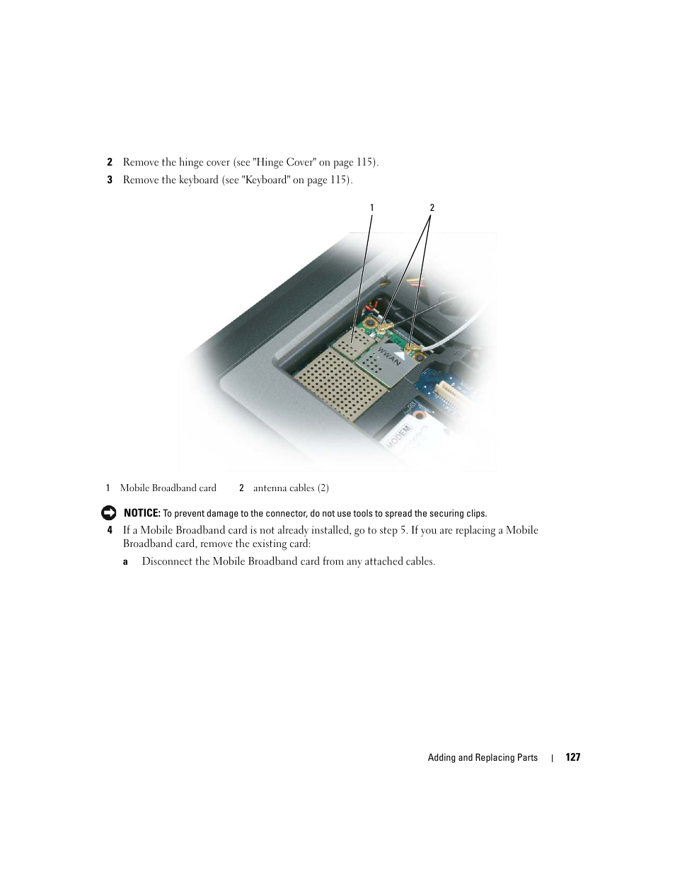 Dell Latitude D631 (Early 2009) User Manual | Page 127 / 164