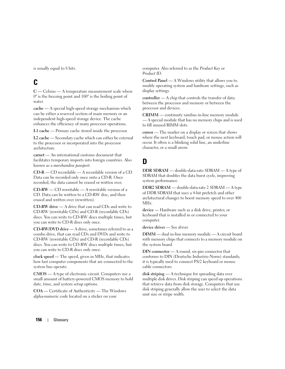 Dell Latitude D631 (Early 2009) User Manual | Page 156 / 164