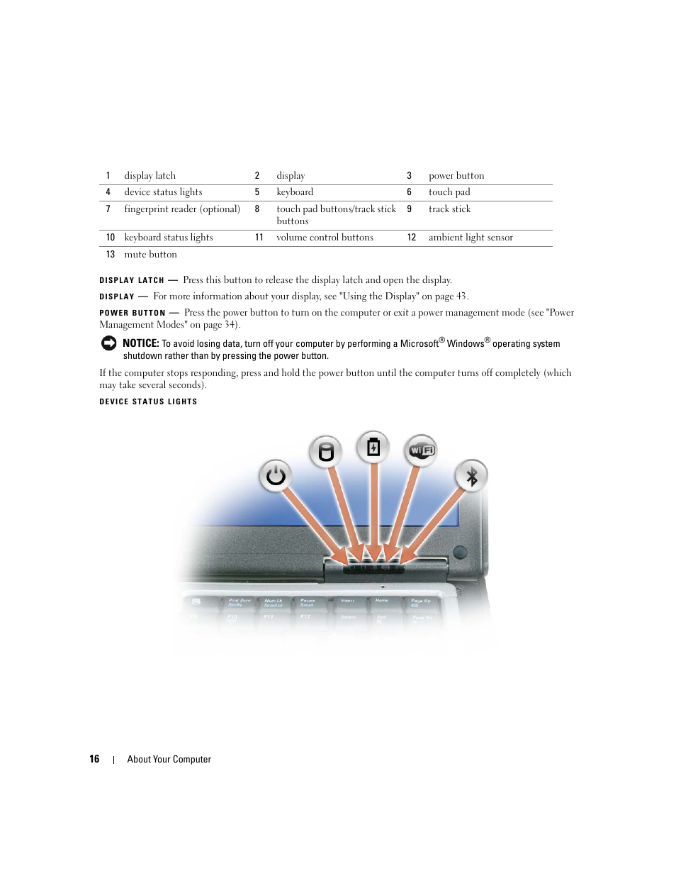 Dell Latitude D631 (Early 2009) User Manual | Page 16 / 164