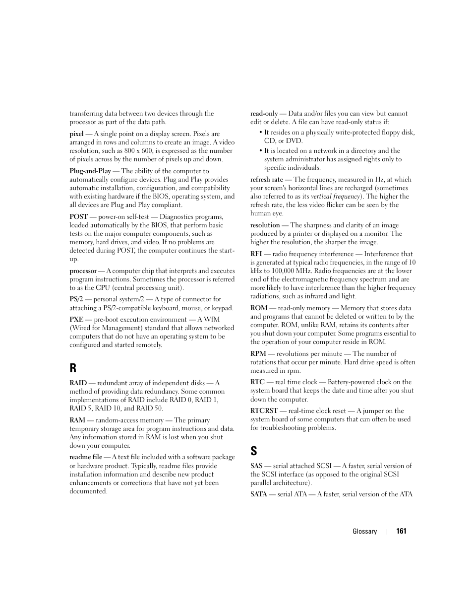 Dell Latitude D631 (Early 2009) User Manual | Page 161 / 164