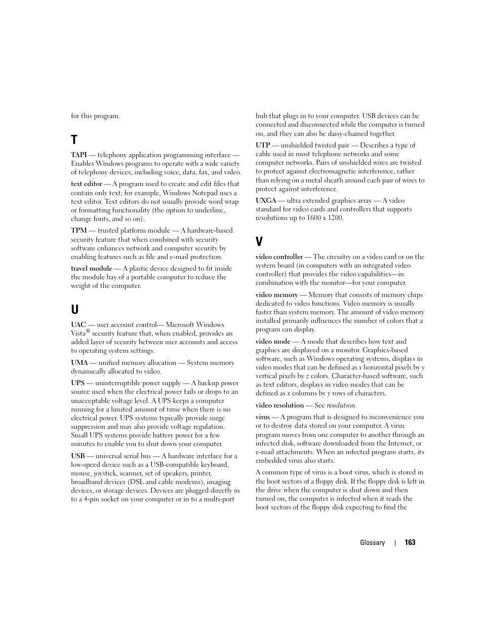 Dell Latitude D631 (Early 2009) User Manual | Page 163 / 164
