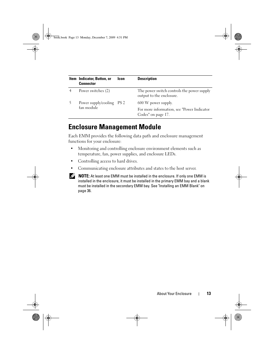 Enclosure management module | Dell PowerVault MD1220 User Manual | Page 13 / 70