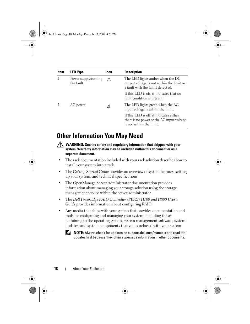 Other information you may need | Dell PowerVault MD1220 User Manual | Page 18 / 70