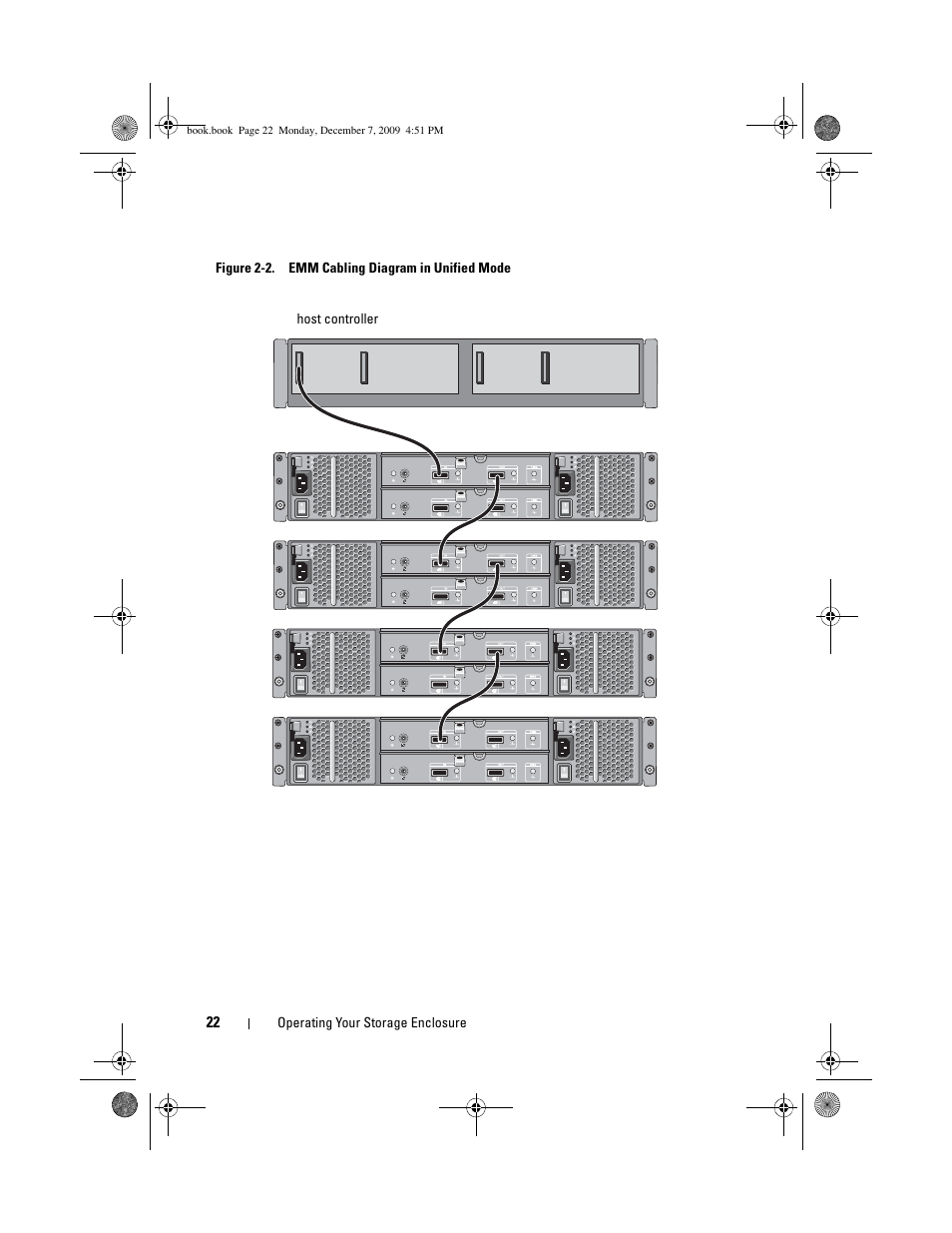 Module (emm 0). see figure 2-2. for, In the daisy chain. see figure 2-2 | Dell PowerVault MD1220 User Manual | Page 22 / 70