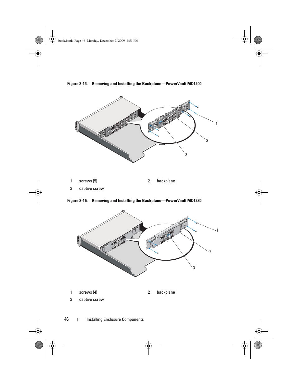 Figure 3-14 for p, Ault md1200 or figure 3-15 for p, E. see figure 3-14 | Ault md1200 or figure 3-15 | Dell PowerVault MD1220 User Manual | Page 46 / 70