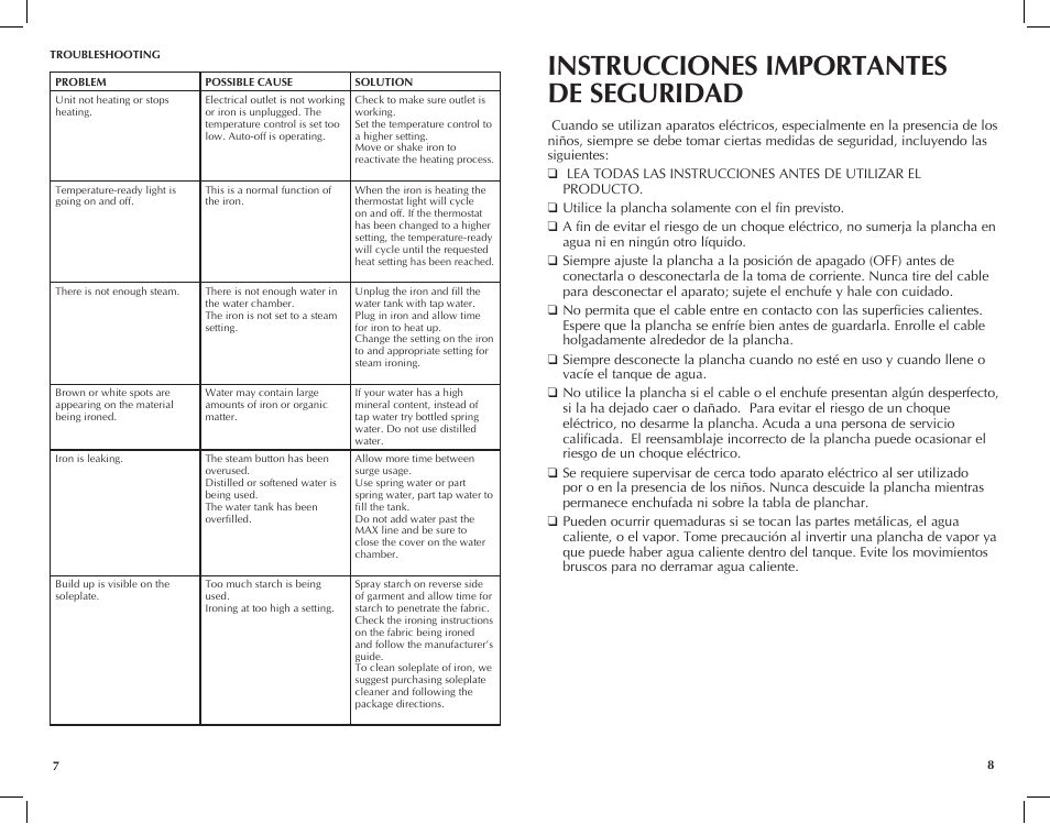 Instrucciones importantes de seguridad | Black & Decker F225 User Manual | Page 5 / 15