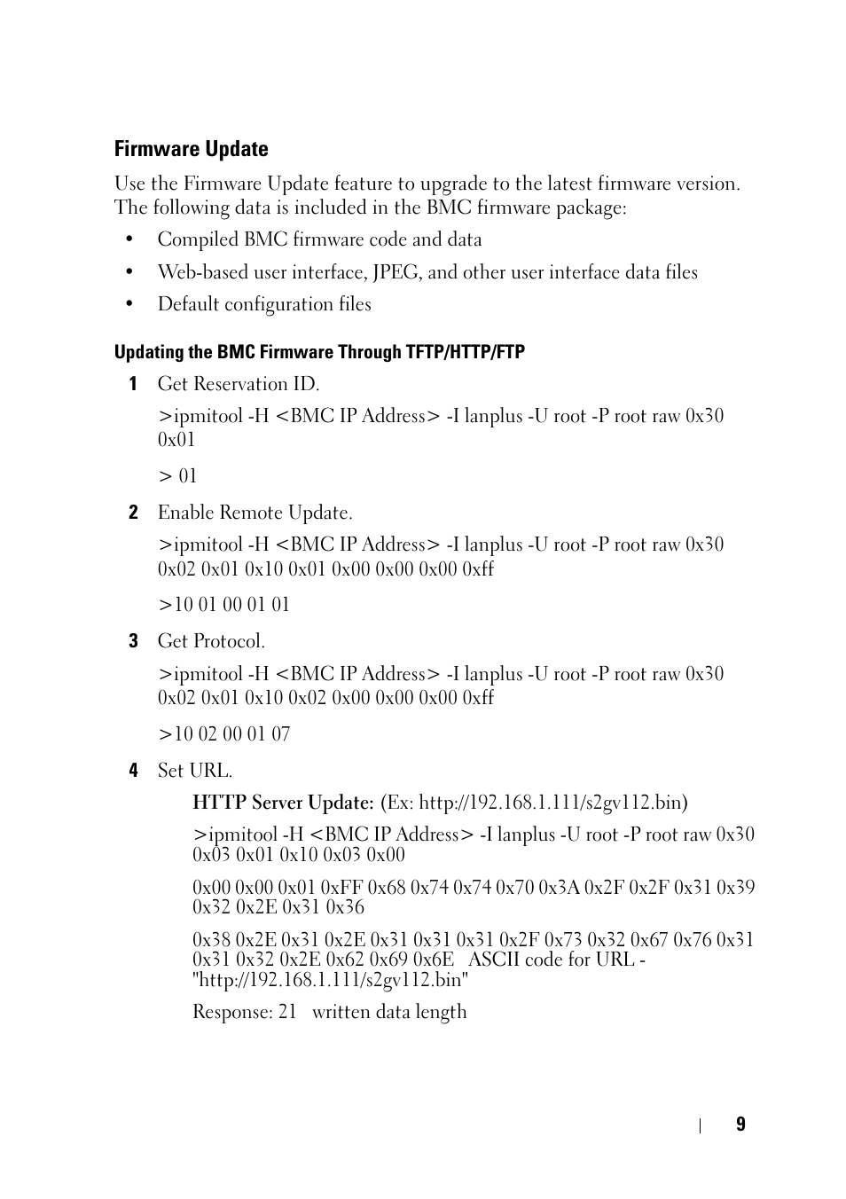 Firmware update | Dell POWEREDGE C6105 User Manual | Page 9 / 68