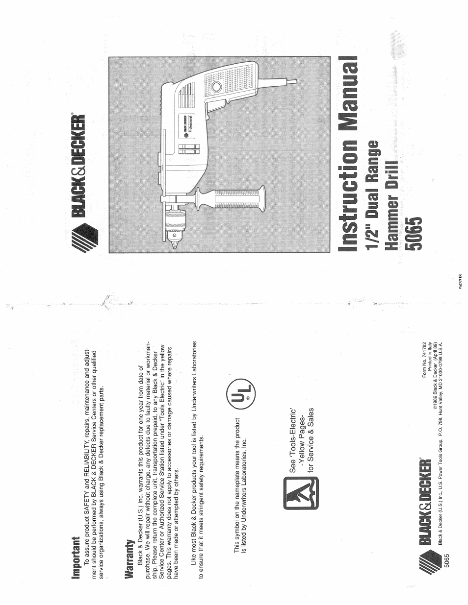 Black & Decker 5065 User Manual | 6 pages