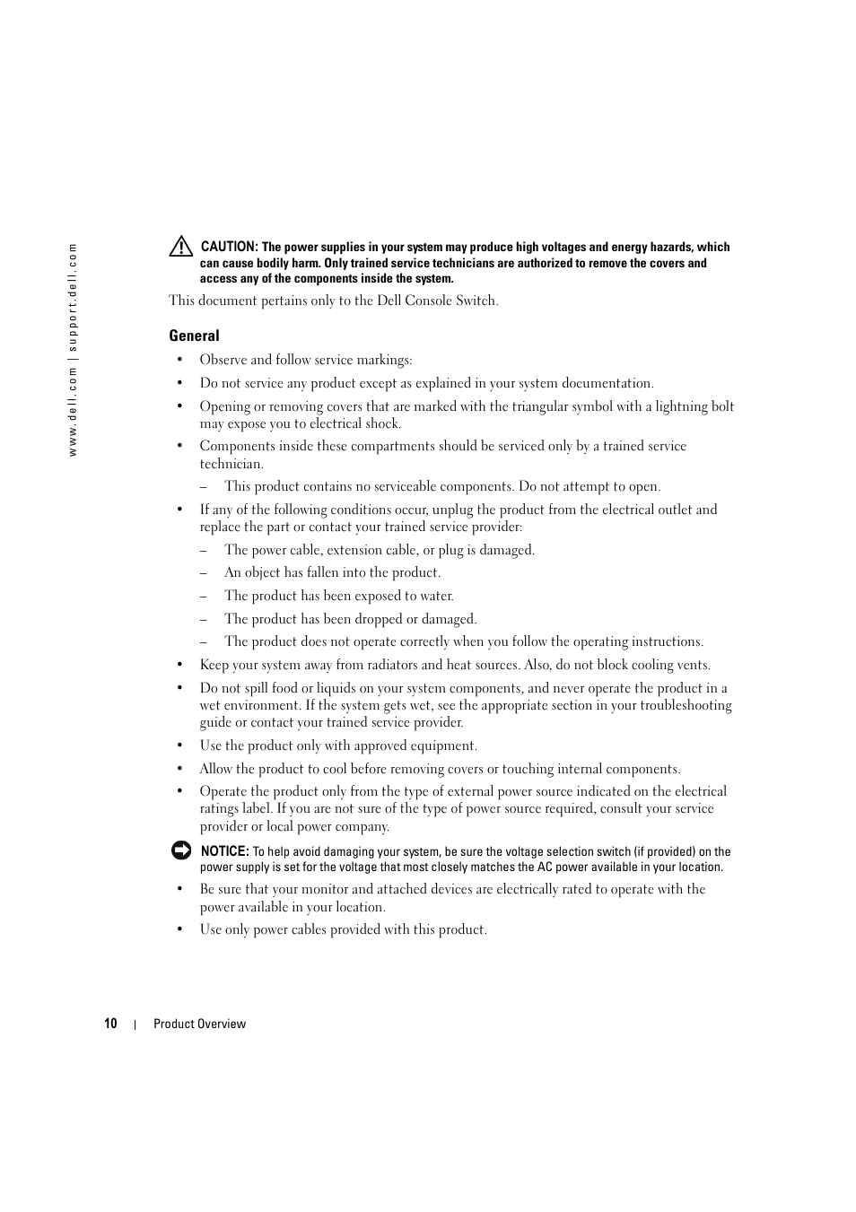 General | Dell KVM 180AS User Manual | Page 10 / 60