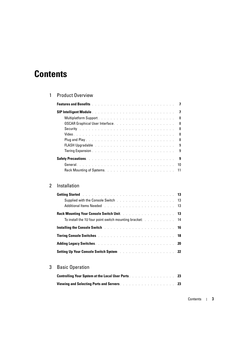 Dell KVM 180AS User Manual | Page 3 / 60