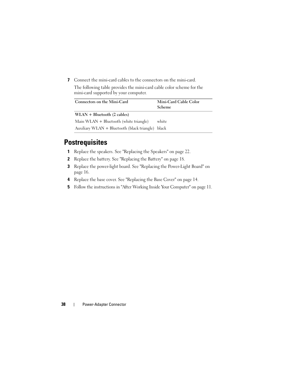 Postrequisites | Dell XPS 13 (L322X, Early 2013) User Manual | Page 38 / 74