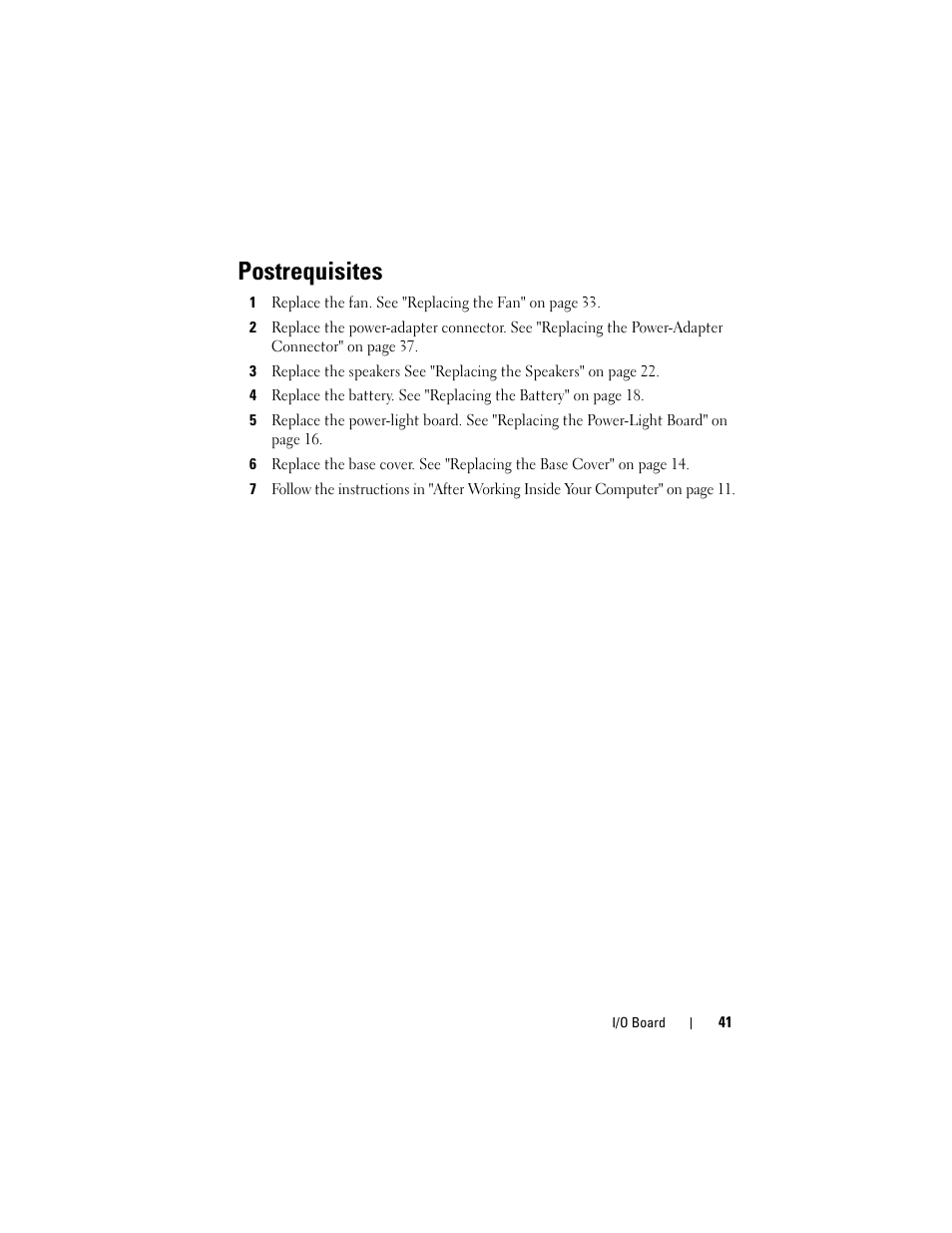 Postrequisites | Dell XPS 13 (L322X, Early 2013) User Manual | Page 41 / 74