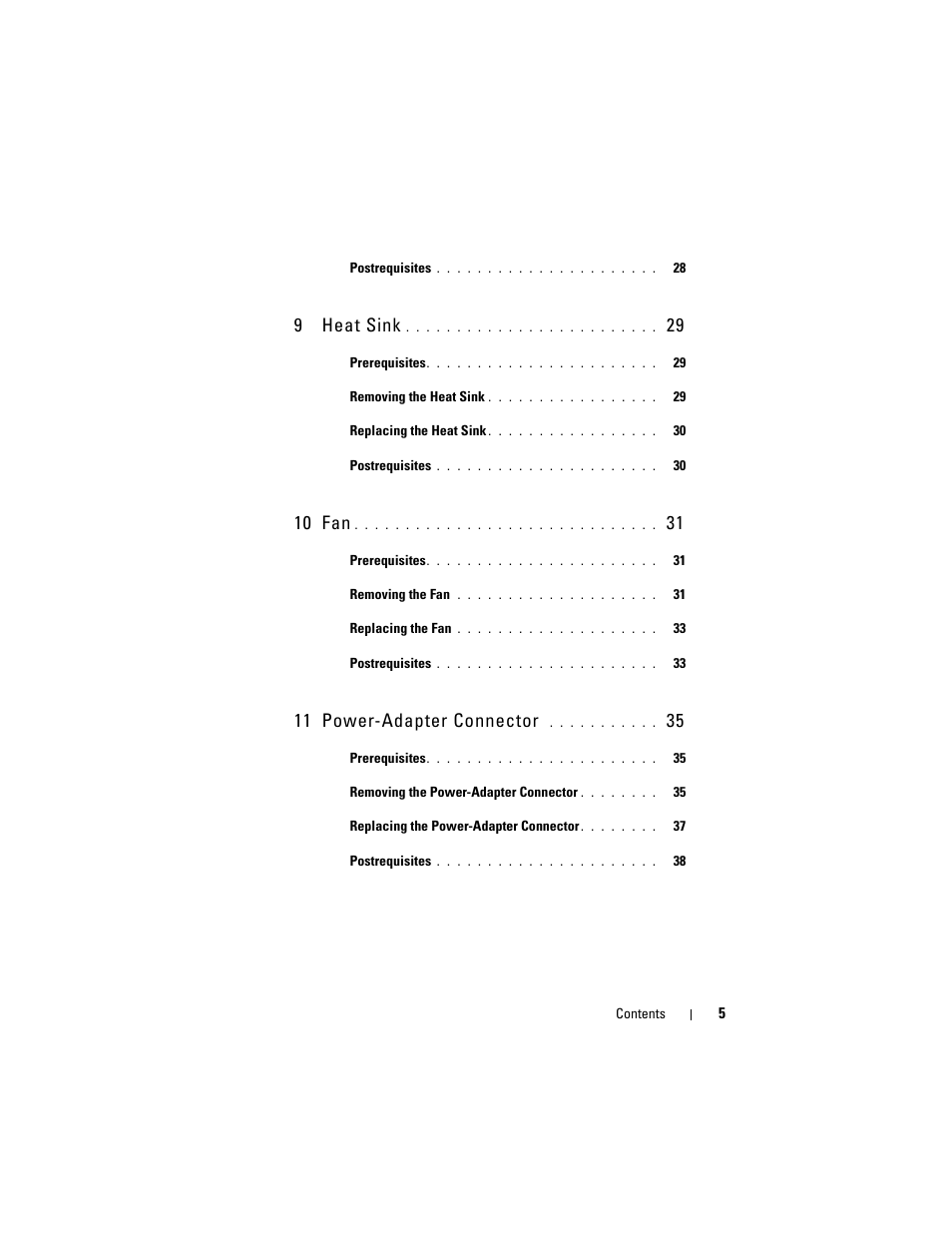 9 heat sink, 10 fan, 11 power-adapter connector | Dell XPS 13 (L322X, Early 2013) User Manual | Page 5 / 74