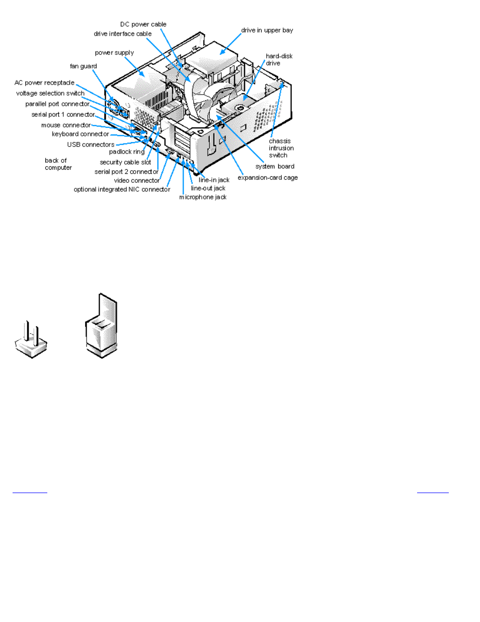Jumpers | Dell OptiPlex GX1 User Manual | Page 56 / 103