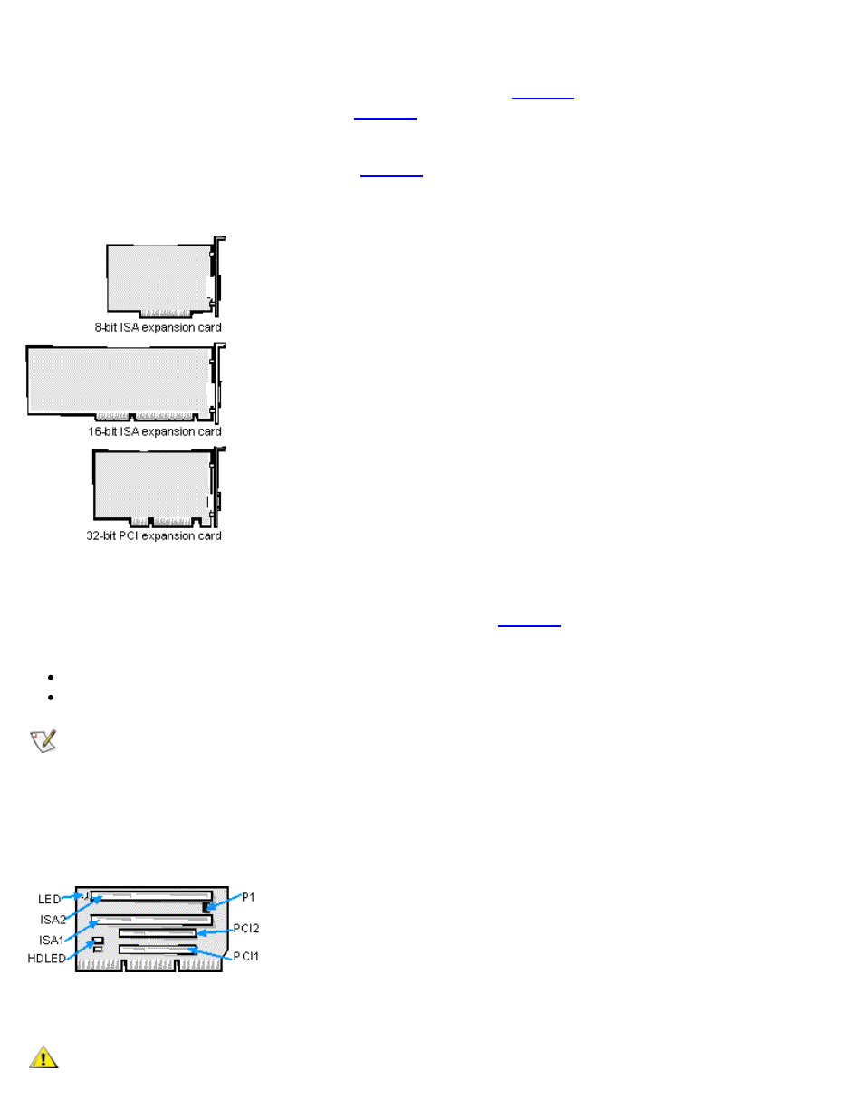 Installing an expansion card, Expansion cards | Dell OptiPlex GX1 User Manual | Page 62 / 103