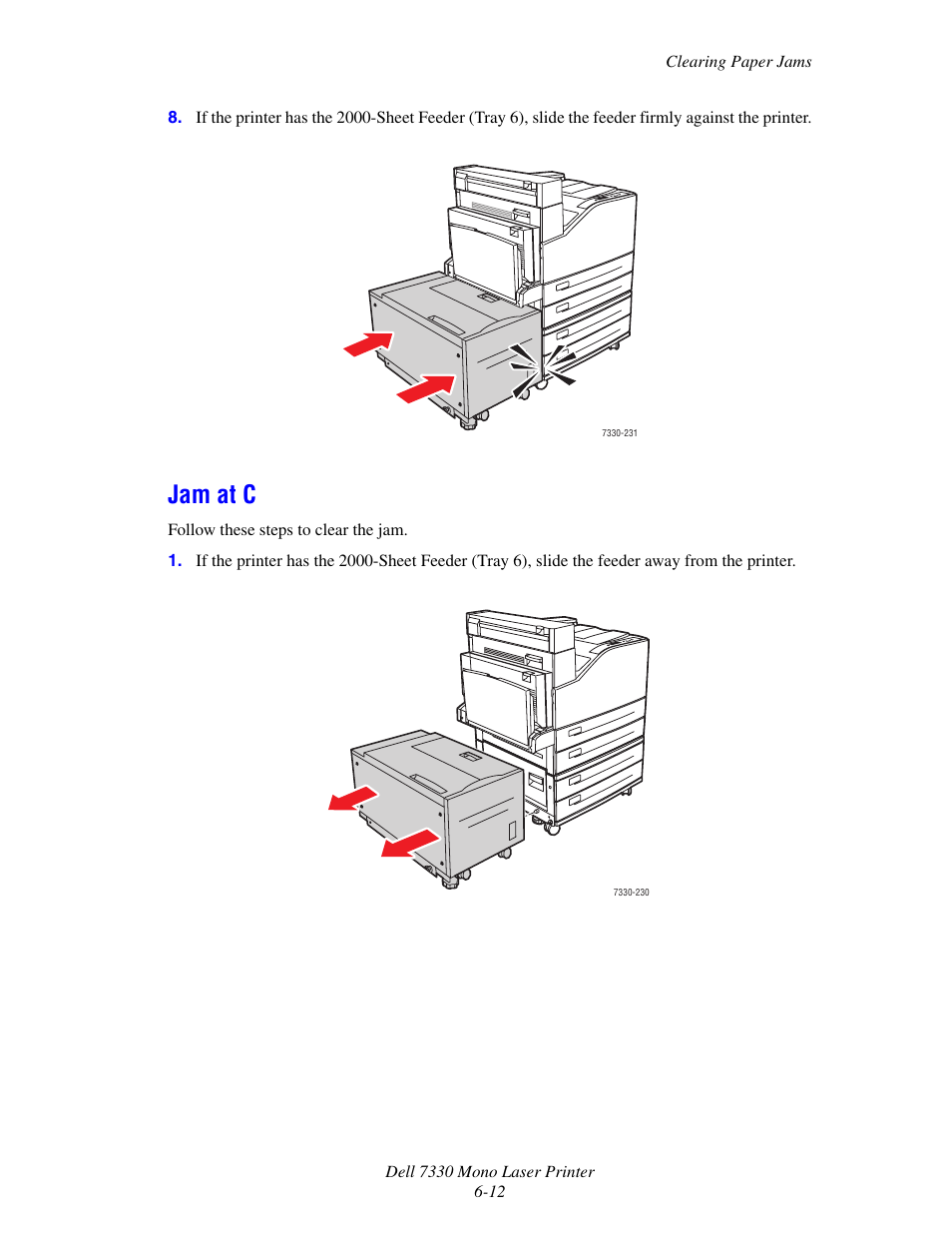 Jam at c, Jam at c -12 | Dell 7330dn Mono Laser Printer User Manual | Page 154 / 229