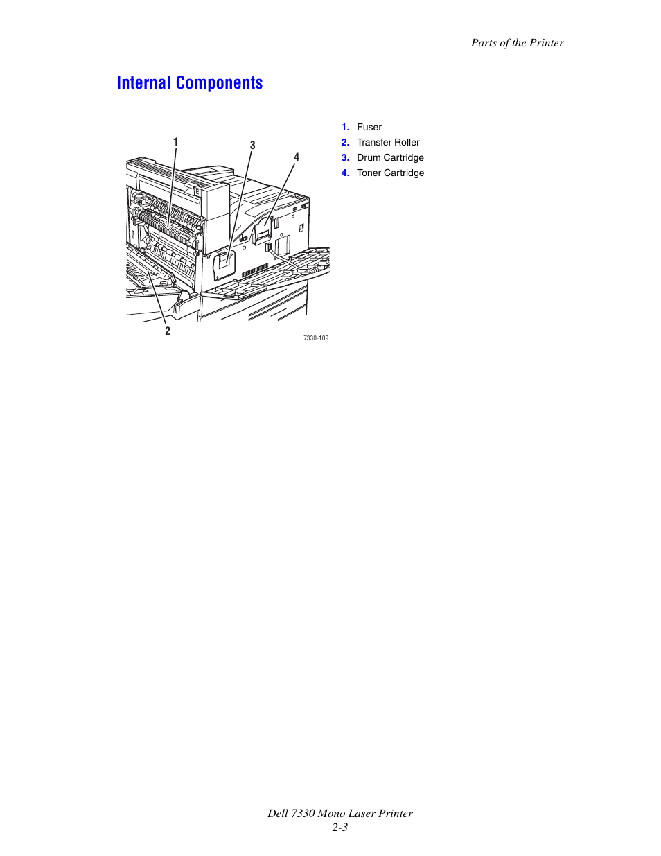 Internal components, Internal components -3 | Dell 7330dn Mono Laser Printer User Manual | Page 20 / 229