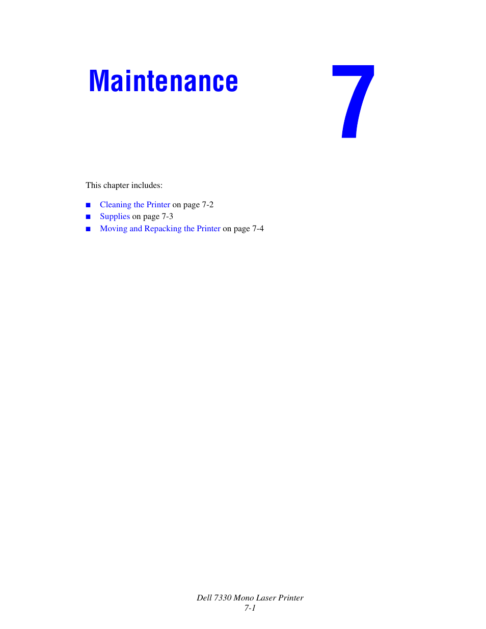 Maintenance | Dell 7330dn Mono Laser Printer User Manual | Page 214 / 229