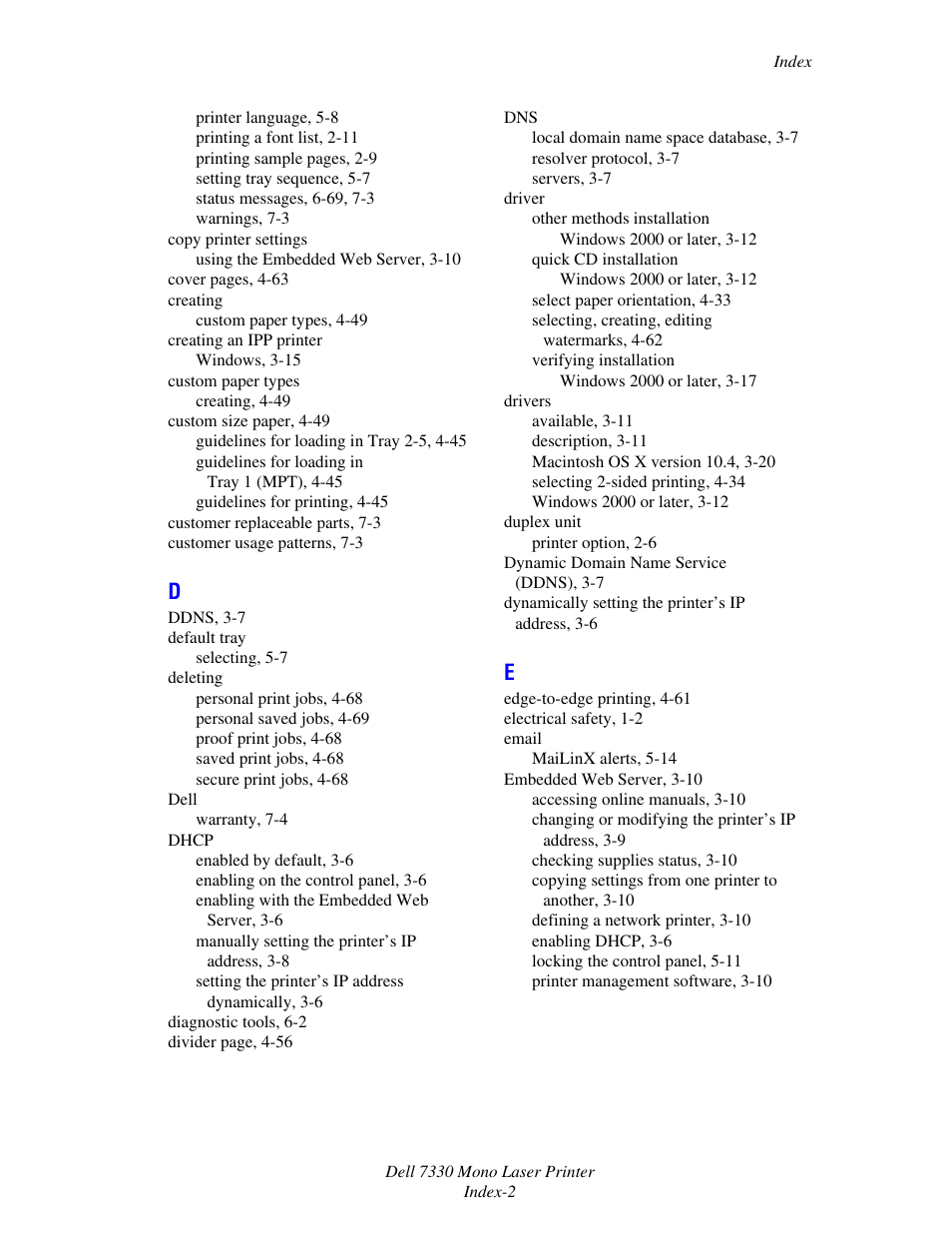 Dell 7330dn Mono Laser Printer User Manual | Page 222 / 229