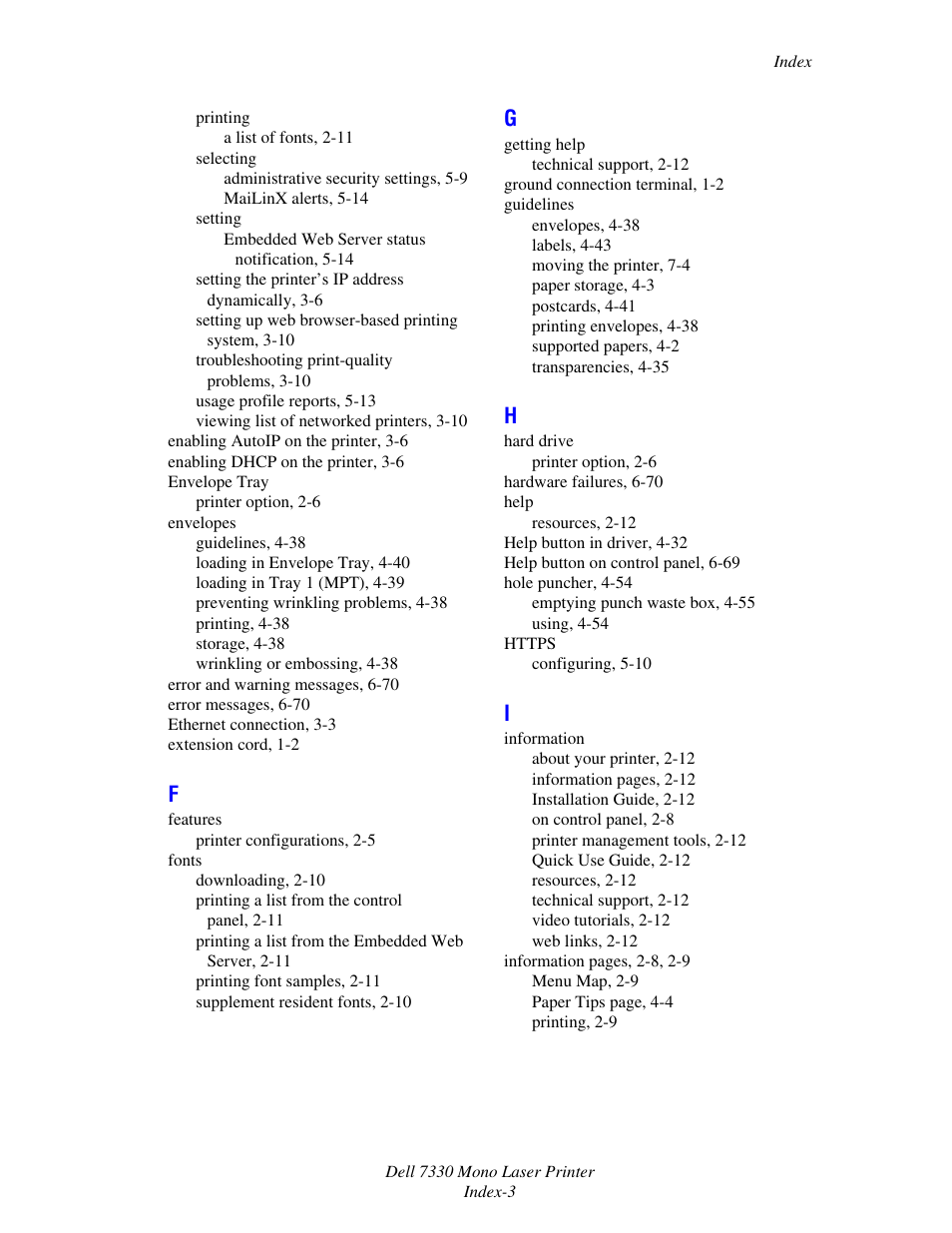 Dell 7330dn Mono Laser Printer User Manual | Page 223 / 229