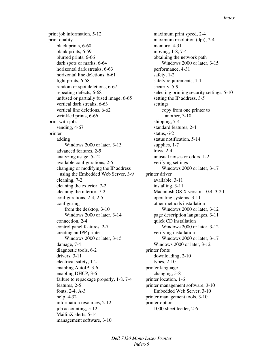 Dell 7330dn Mono Laser Printer User Manual | Page 226 / 229