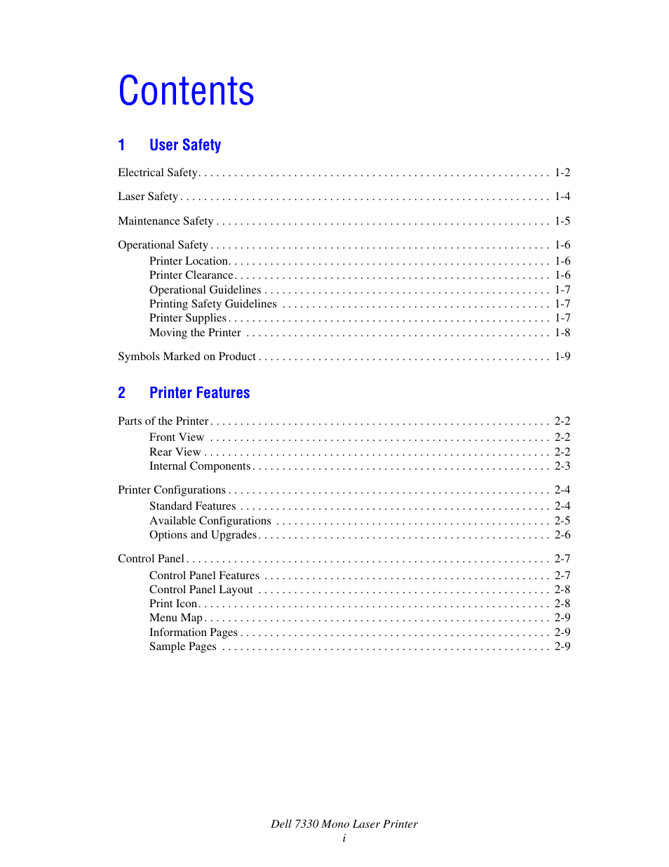 Dell 7330dn Mono Laser Printer User Manual | Page 3 / 229