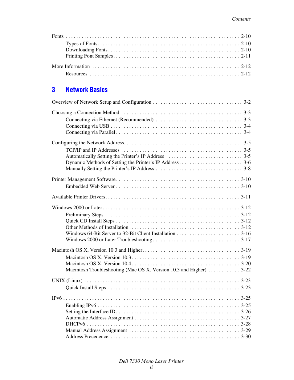 3network basics | Dell 7330dn Mono Laser Printer User Manual | Page 4 / 229