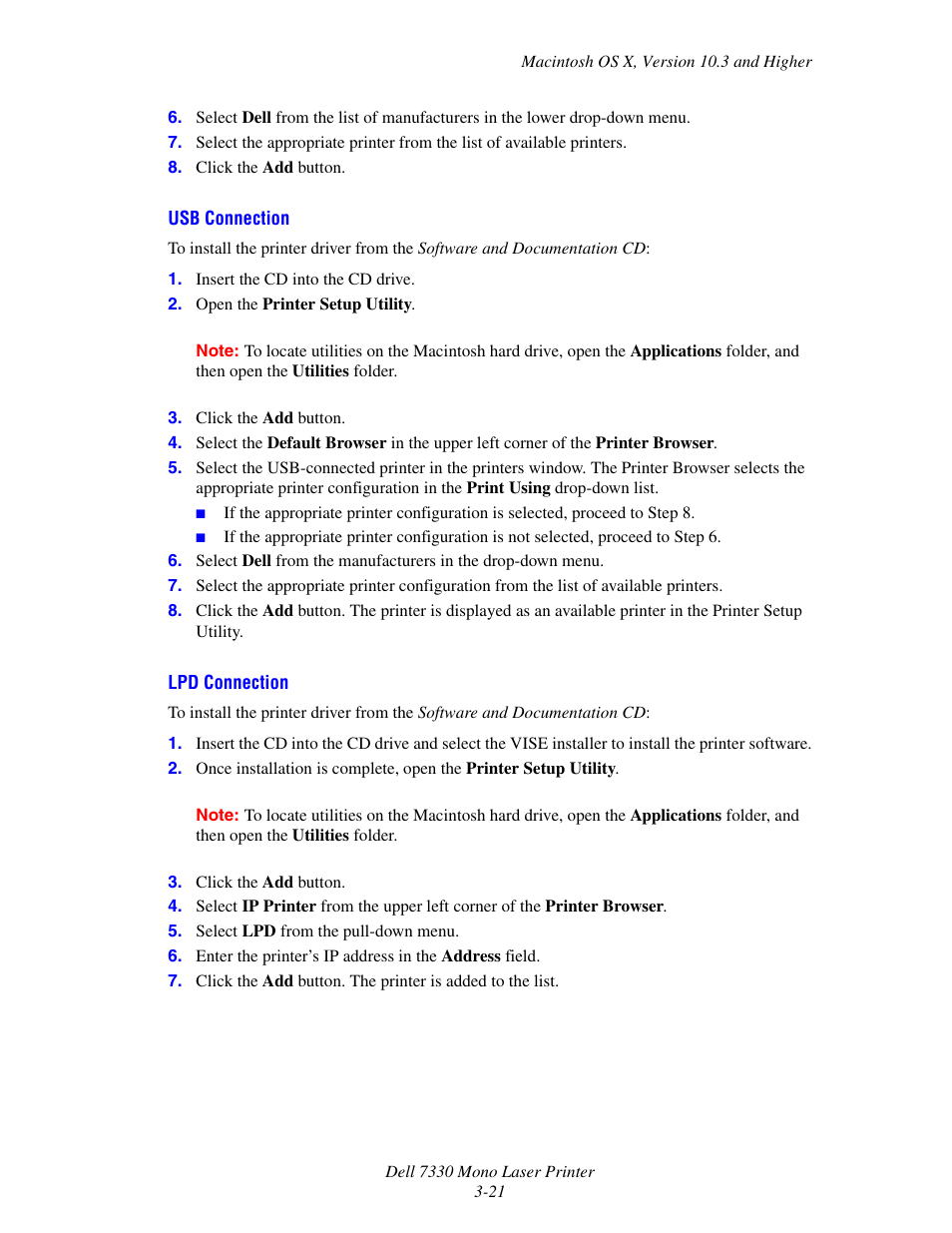 Dell 7330dn Mono Laser Printer User Manual | Page 50 / 229