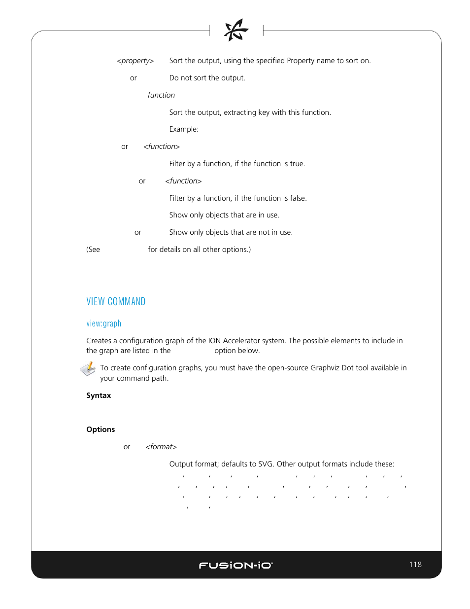 View command, View:graph | Dell Acceleration Appliances for Databases User Manual | Page 118 / 156