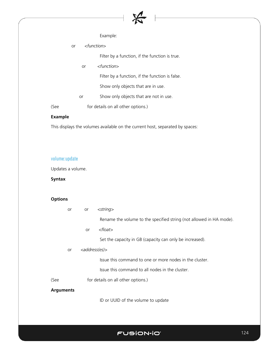 Volume:update | Dell Acceleration Appliances for Databases User Manual | Page 124 / 156