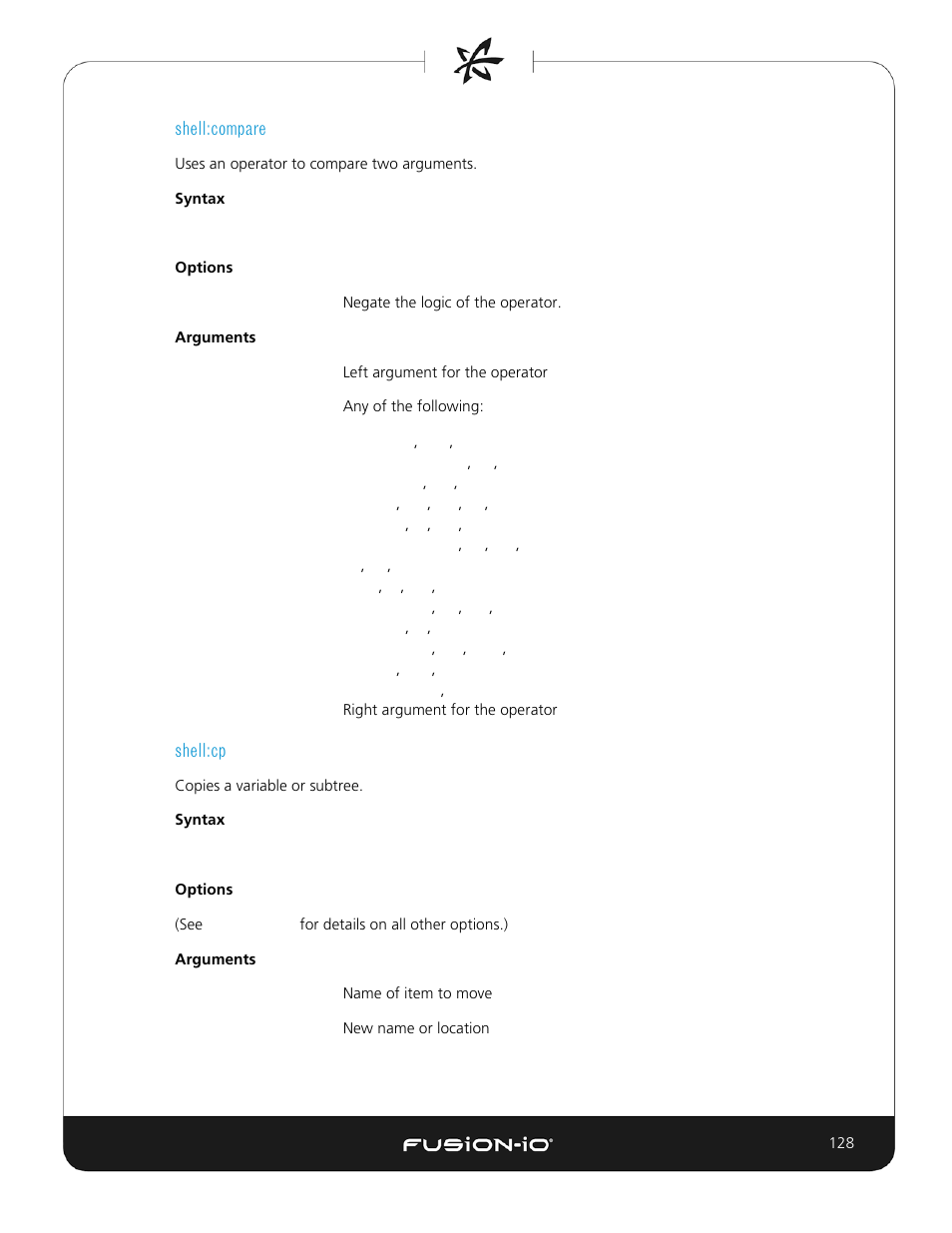 Shell:compare, Shell:cp | Dell Acceleration Appliances for Databases User Manual | Page 128 / 156