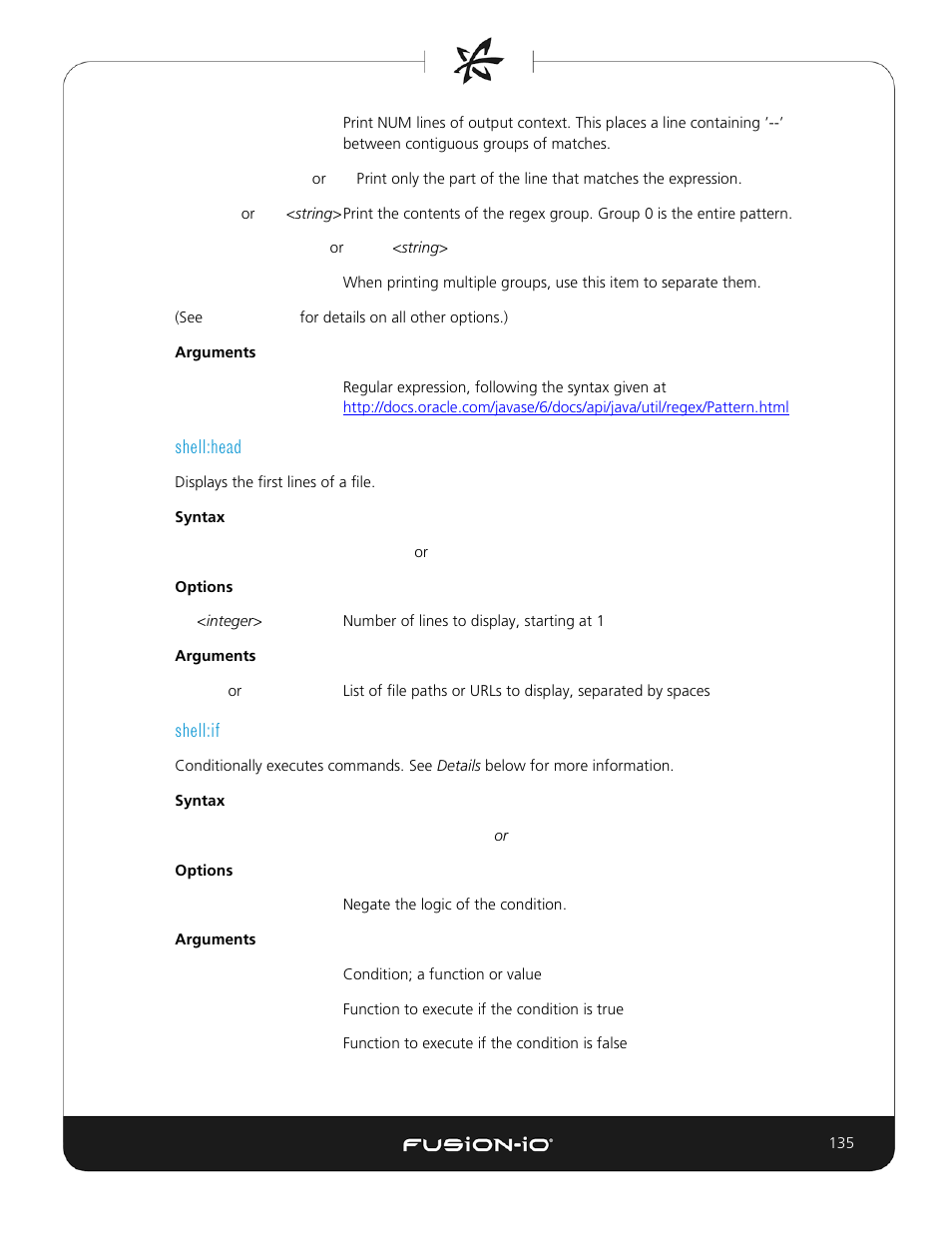 Shell:head, Shell:if | Dell Acceleration Appliances for Databases User Manual | Page 135 / 156