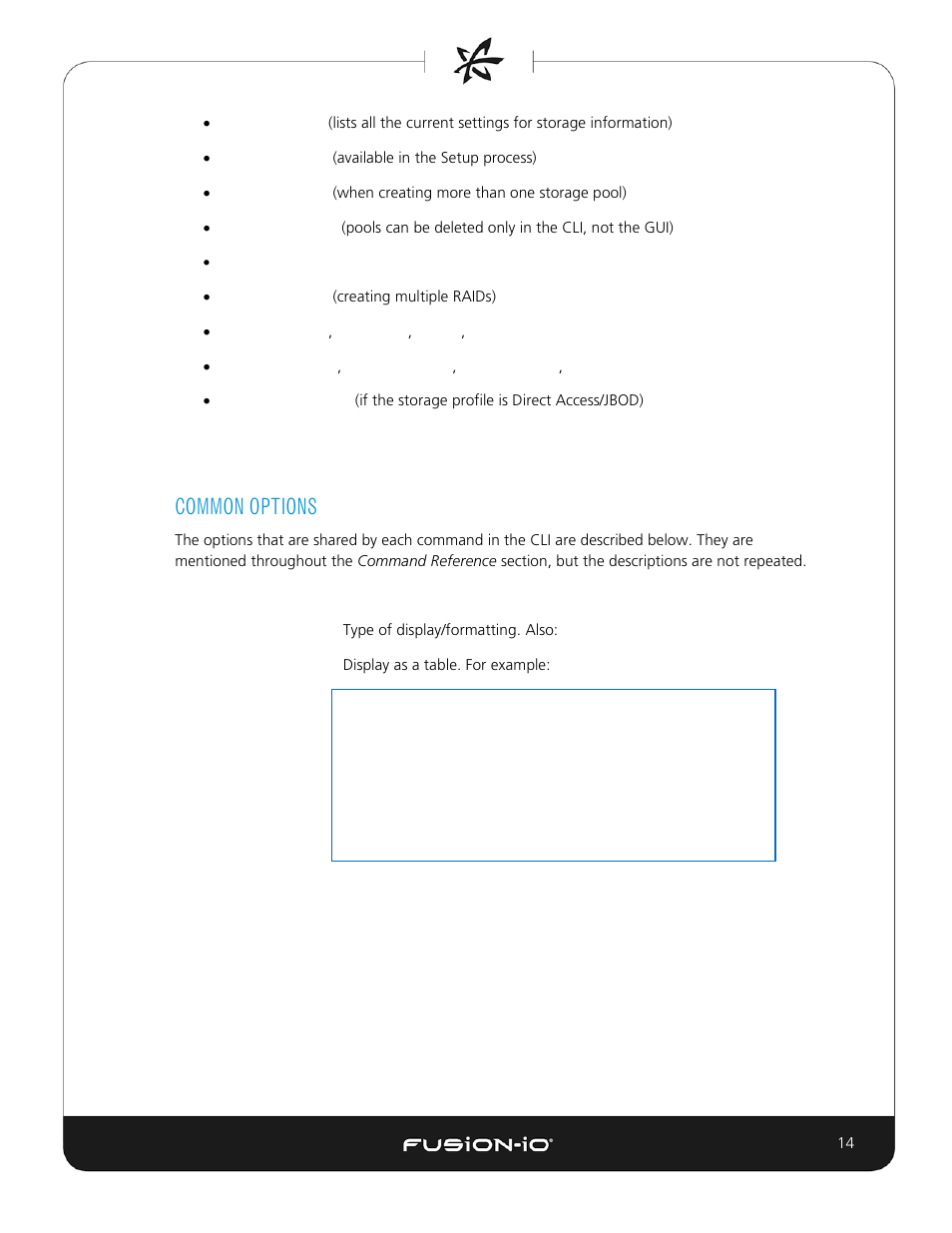 Common options | Dell Acceleration Appliances for Databases User Manual | Page 14 / 156