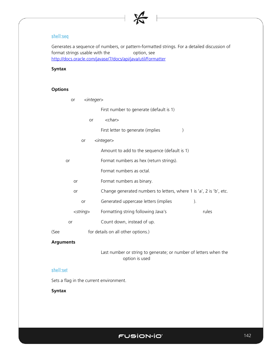 Shell:seq, Shell:set | Dell Acceleration Appliances for Databases User Manual | Page 142 / 156