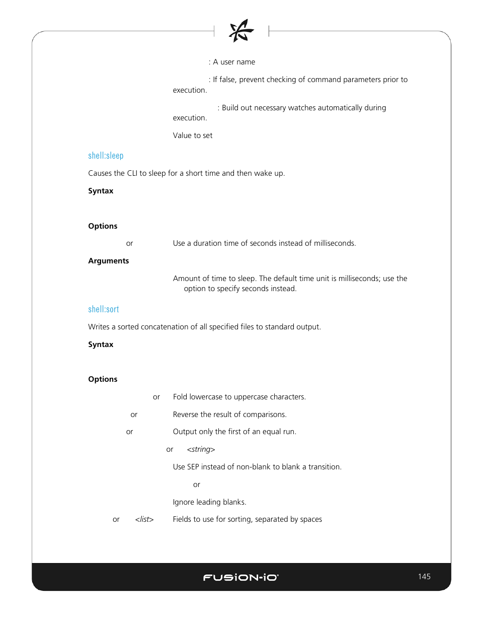 Shell:sleep, Shell:sort | Dell Acceleration Appliances for Databases User Manual | Page 145 / 156
