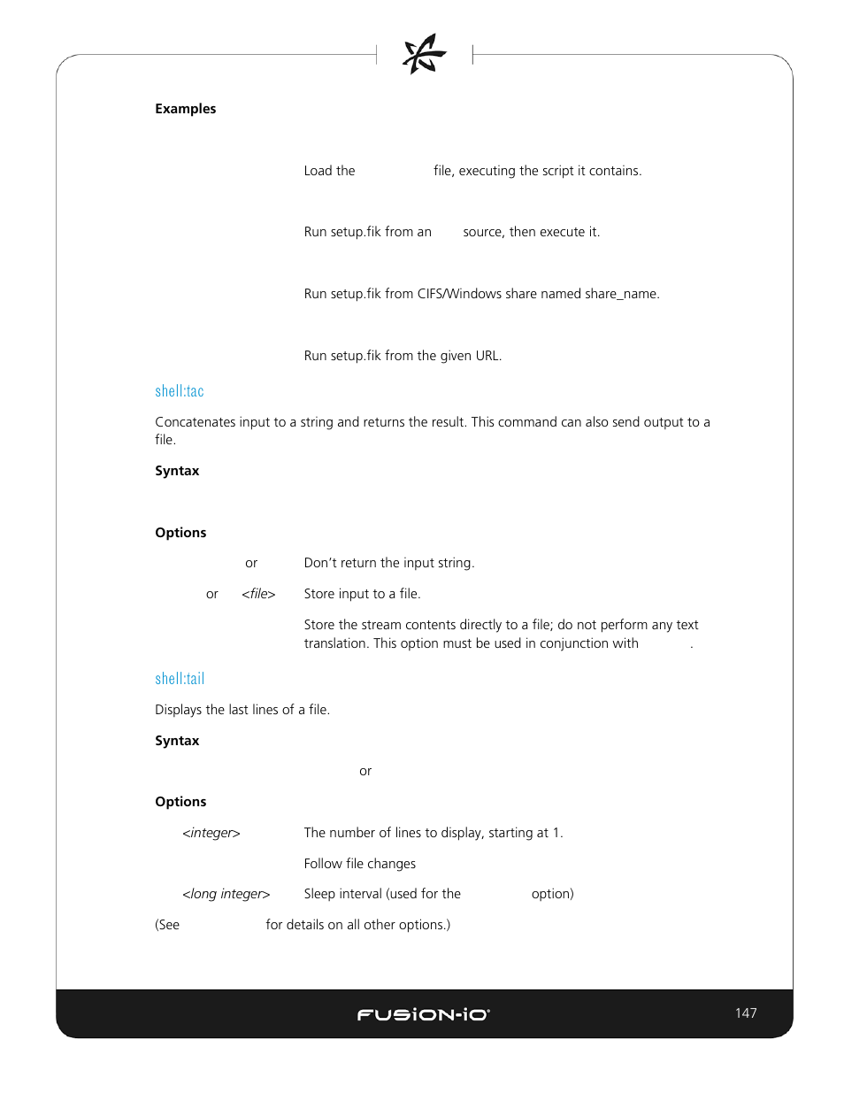 Shell:tac, Shell:tail | Dell Acceleration Appliances for Databases User Manual | Page 147 / 156