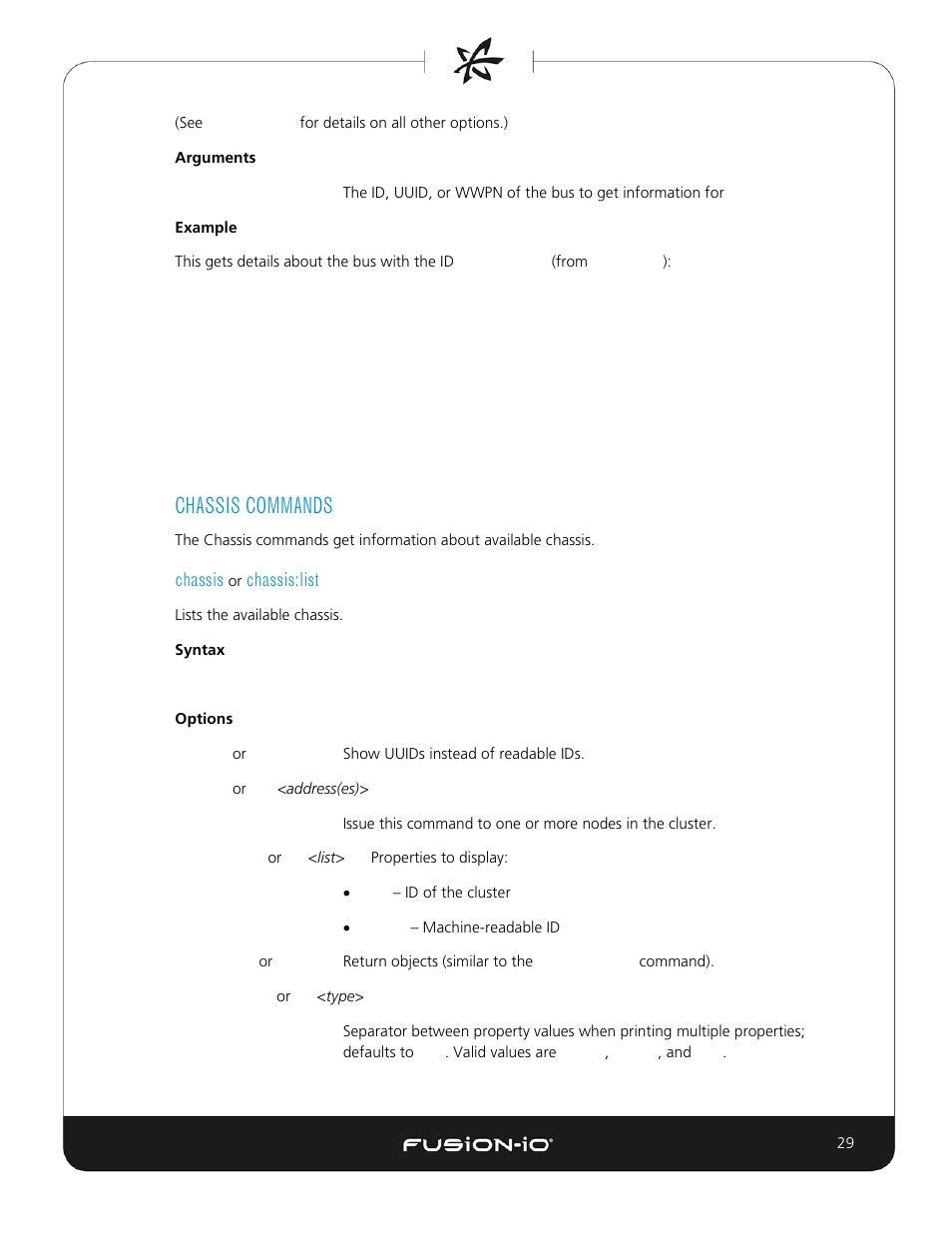 Chassis commands, Chassis or chassis:list | Dell Acceleration Appliances for Databases User Manual | Page 29 / 156