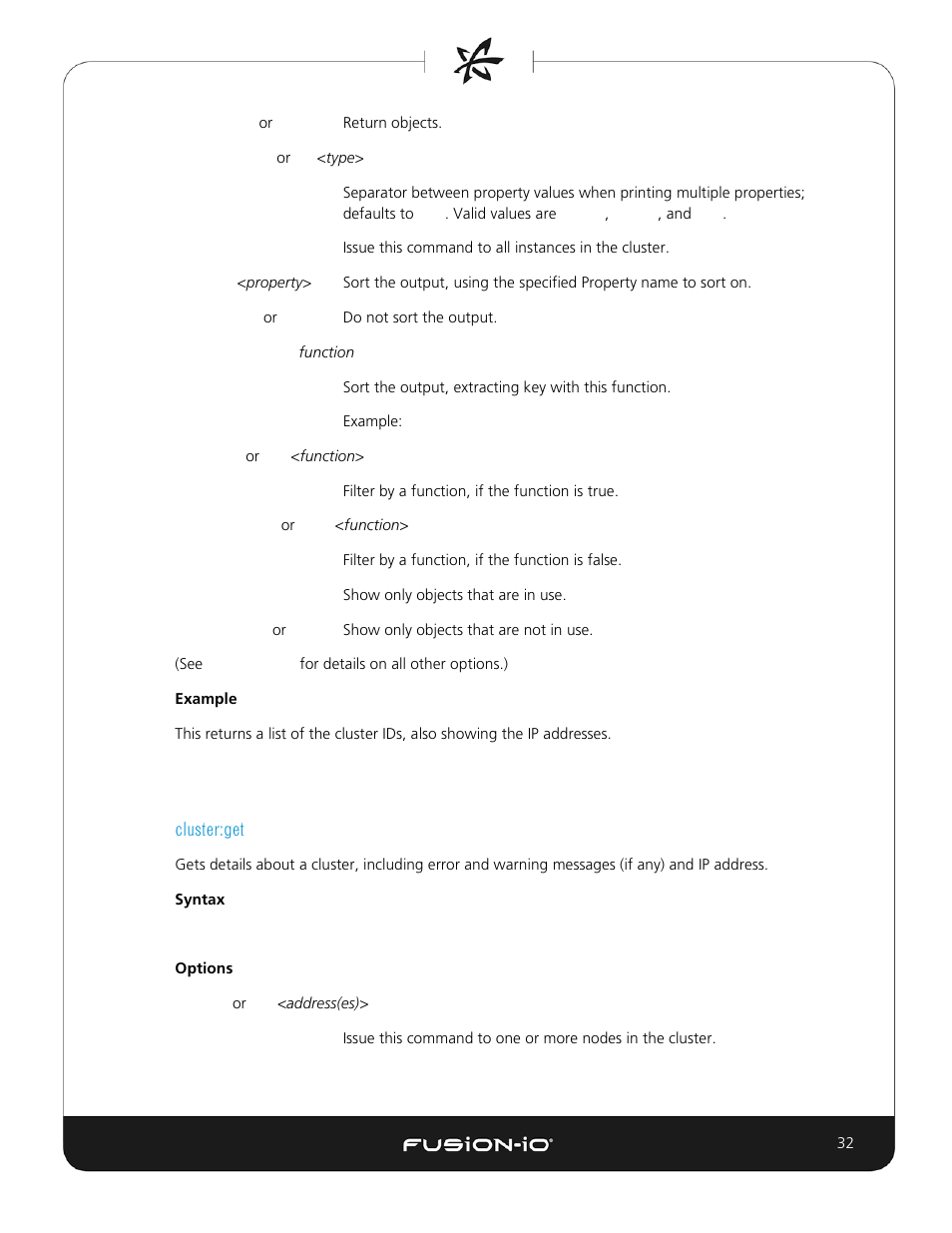 Cluster:get | Dell Acceleration Appliances for Databases User Manual | Page 32 / 156