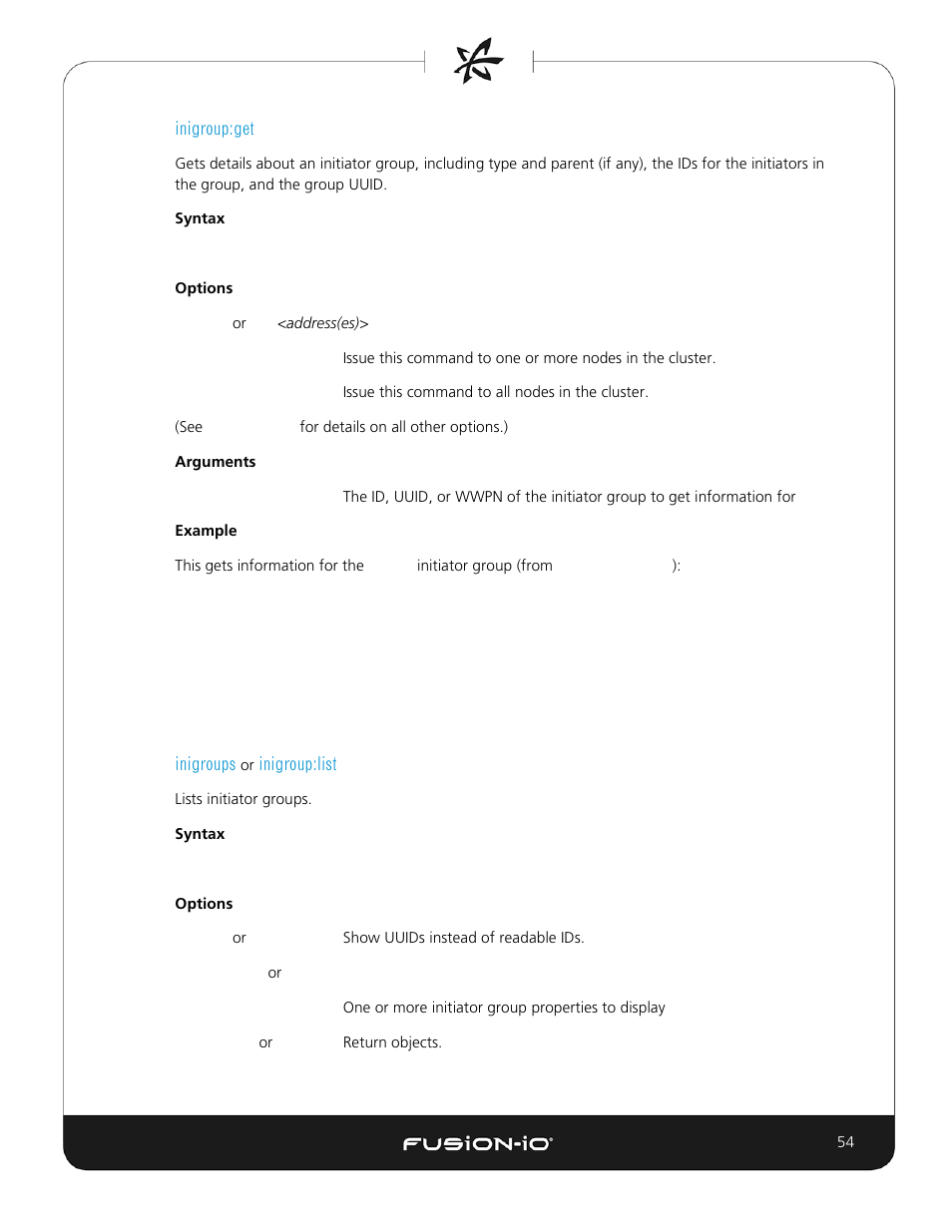 Inigroup:get, Inigroups or inigroup:list | Dell Acceleration Appliances for Databases User Manual | Page 54 / 156
