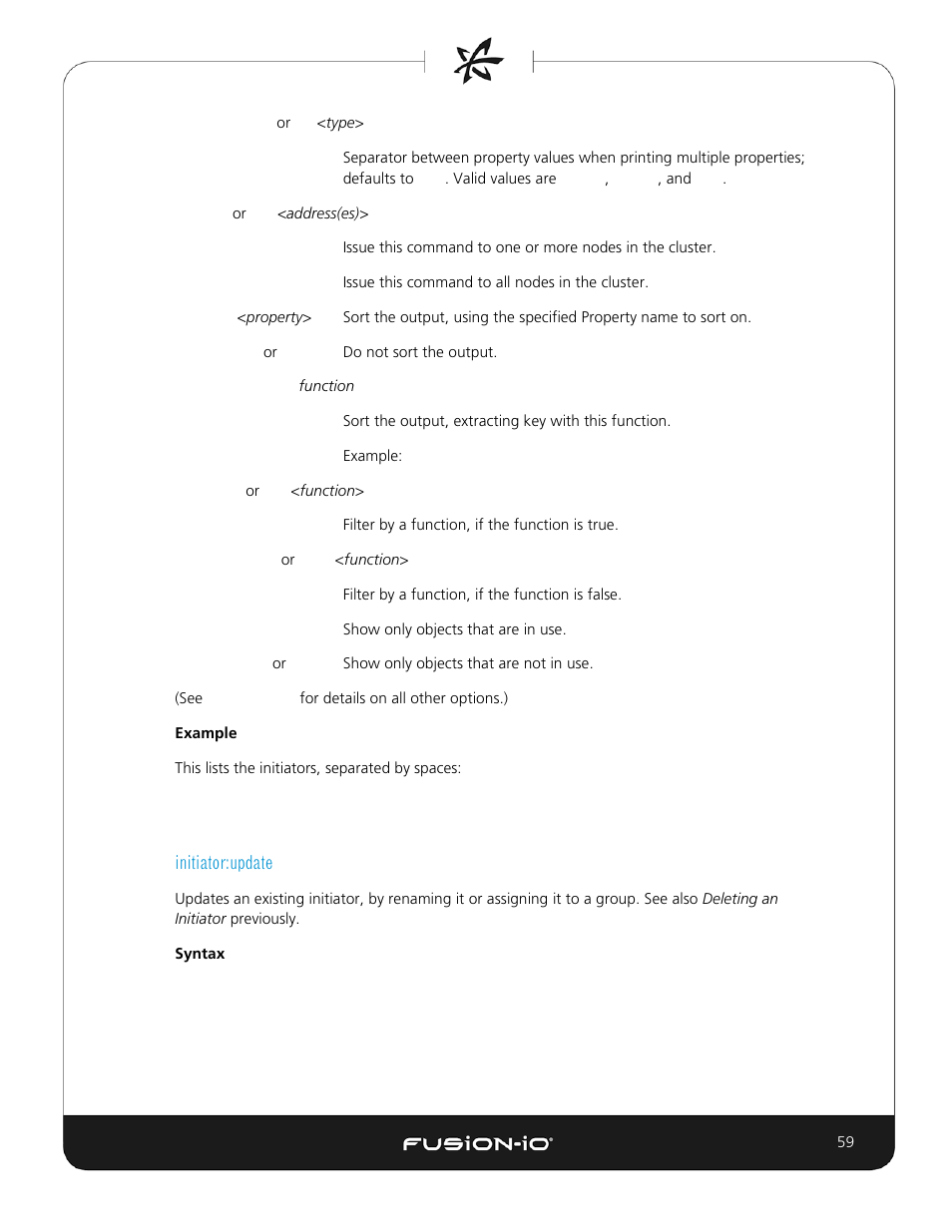 Initiator:update | Dell Acceleration Appliances for Databases User Manual | Page 59 / 156