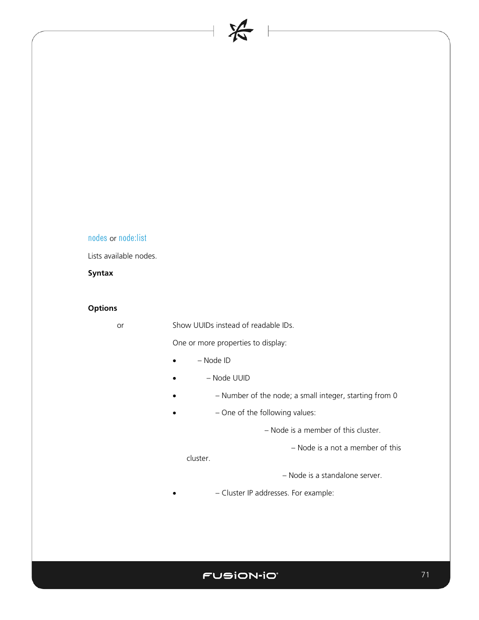 Nodes or node:list | Dell Acceleration Appliances for Databases User Manual | Page 71 / 156