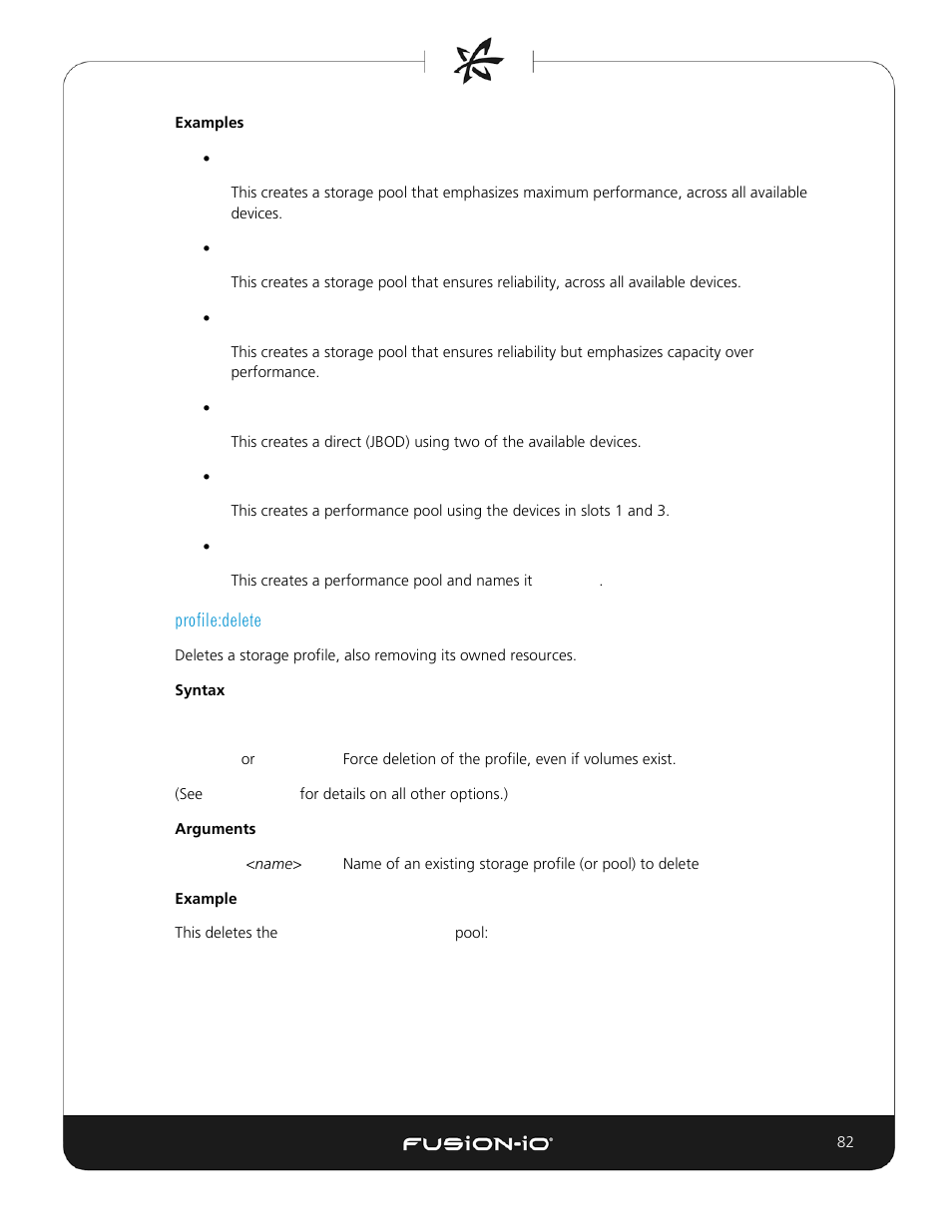 Profile:delete | Dell Acceleration Appliances for Databases User Manual | Page 82 / 156