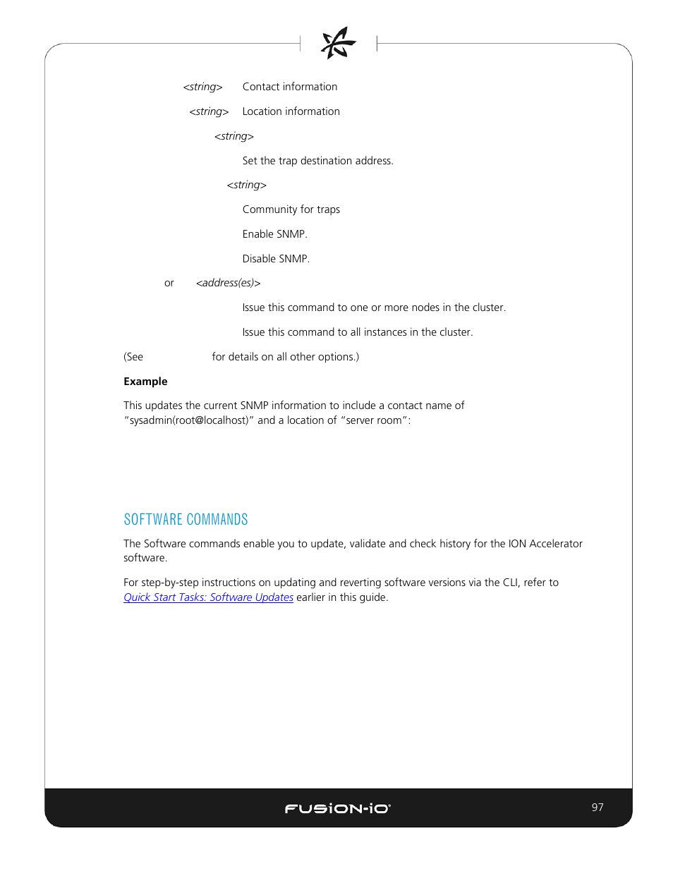 Software commands | Dell Acceleration Appliances for Databases User Manual | Page 97 / 156